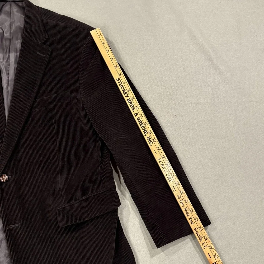 Lauren Ralph Lauren Blazer Mens 42‎ Brown Corduroy Collared Lined Pockets
